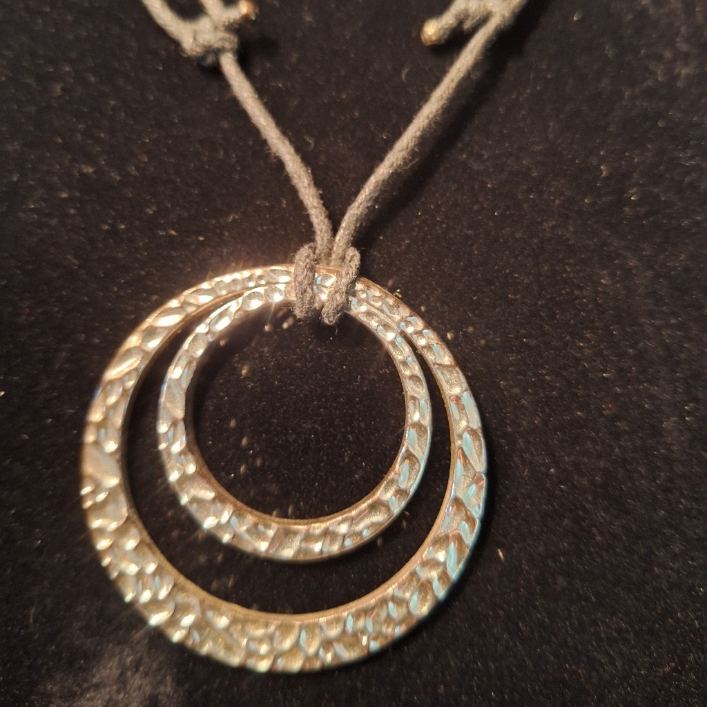 Elegant Silver-Tone Pendant Necklace